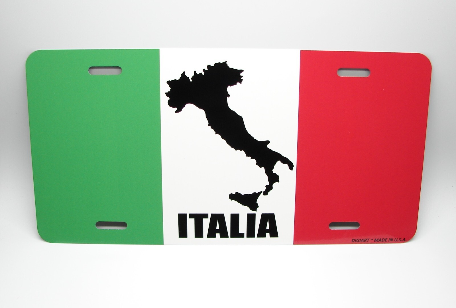 ITALIAN FLAG METAL CAR LICENSE PLATE ITALIA FLAG LICENSE PLATE ITALY