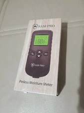 SAM-PRO Pinless Moisture Meter: High Frequency Inductive , LCD Display, 10 Wood 