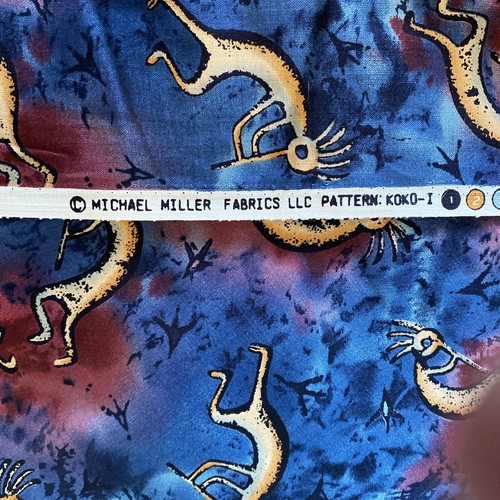 Vintage FABRIC Southwest Desert Kokopelli Flute Player Quilting, Sewing & Crafts - Picture 4 of 5