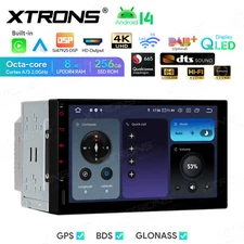 XTRONS Double Din 7" Android 14 8+256GB Car Stereo GPS Navi Radio DTS CarPlay 4K