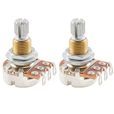Musiclily Pro 2Pcs Brass Thread Mini Metric B1 Meg Linear Taper Potentiometers