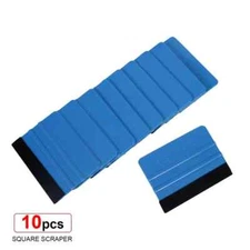 10 x Blue Squeegee Application Tool Vinyl Sign Car Wrap Tint Wrapping Felt Edge