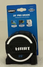 Hart 25 ft. Pro Grade Tape Measure with Fraction Markings HHTMPN25