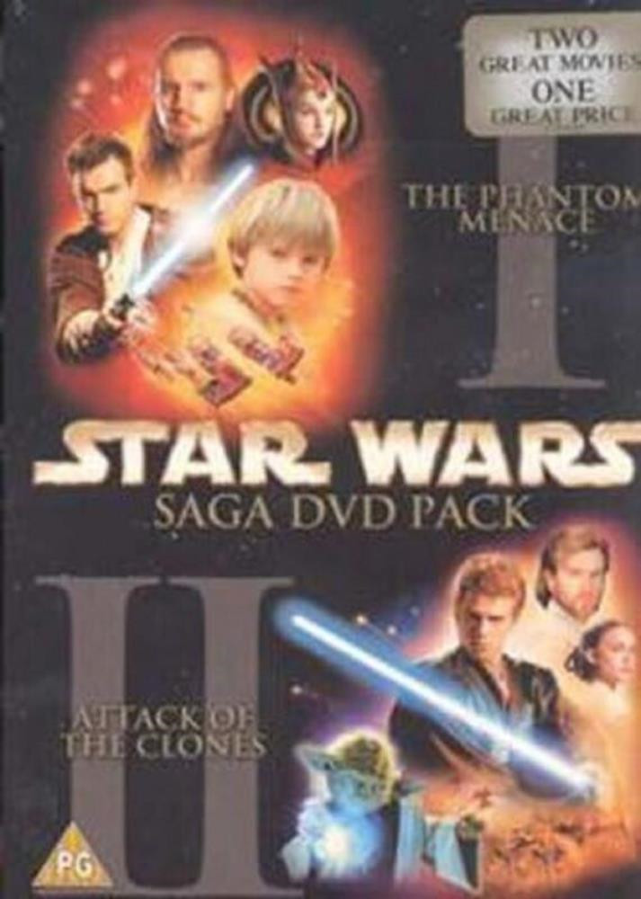 Star Wars: Saga - The Phantom Menace / Attack of the Clones DVD FREE SHIPPING