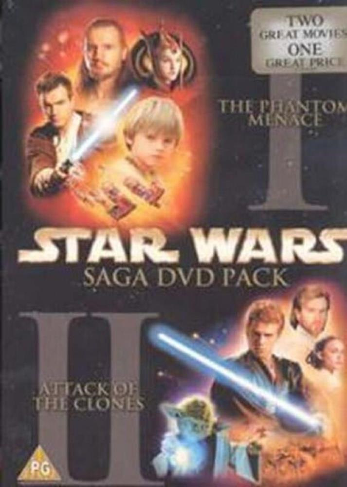 Star Wars: Saga - The Phantom Menace / Attack of the Clones DVD FREE SHIPPING