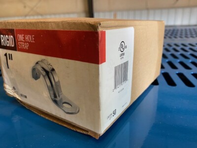 (Box of 50) Rigid 61110B 1-Hole Conduit Strap, 1 in, Steel (NEW)