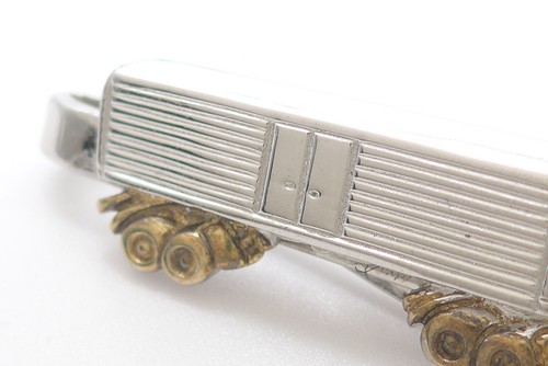 Krawattenklammer 925 Sterling SILBER silver Krawattenspange LKW vergoldet - Bild 5 von 7