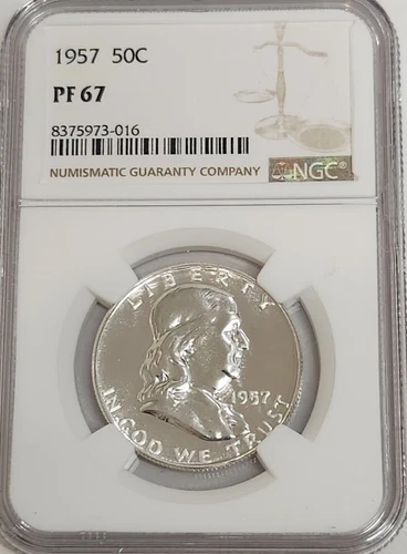 1957 PF67 Franklin Half Dollar NGC
