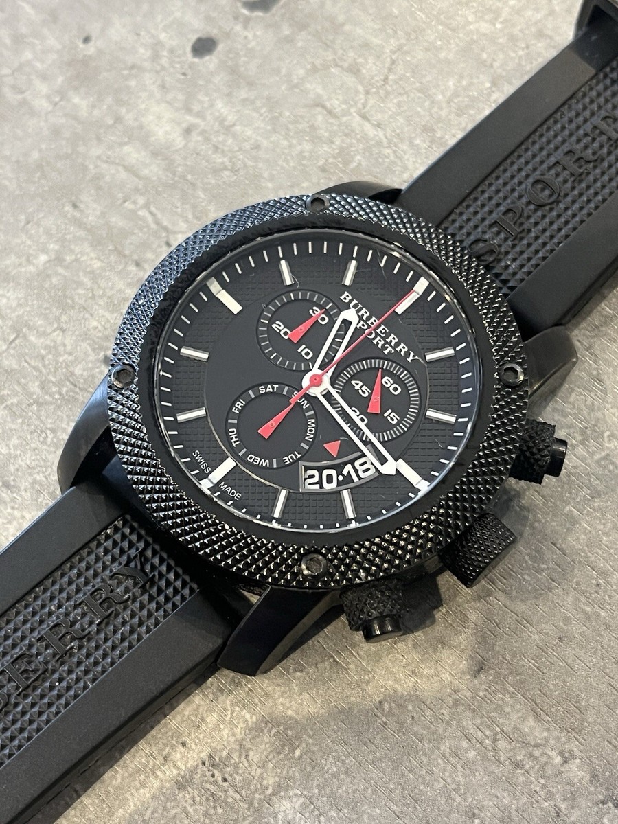 BURBERRYスポーツ バーバリー　腕時計　bu7701 Burberry Sport Chronograph Men's Watch Black BU7701 Swiss Made