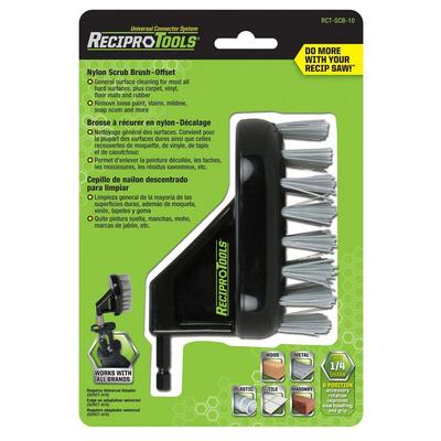 Nylon Offset Brush for use with Universal Adapter for Reciprocating Saws