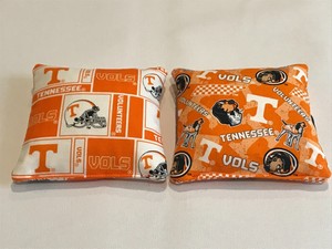 -SET OF 8 CORN HOLE BAGS TENNESSEE VOLS SMOKEY CORNHOLE BEAN BAGS TOSS GAME