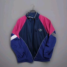 Vintage Puma Track Jacket 9:38:5 Mens Unisex M/L Purple Multicolor 80s Training