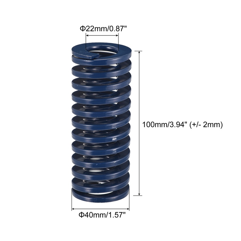 Sourcing Map Matrice Ressort, 18mm OD 40mm Long 2pcs Spirale Estampage Légère Charge Compression Matrice Ressorts Pour Imprimante 3D Électrique Pièce, Jaune