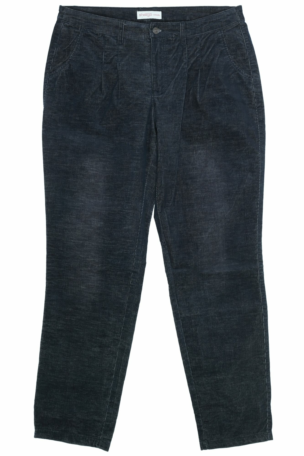 Sheego Pantalones Chinos Pana Elásticos Mujer Azul Oscuro Algodón más Grande