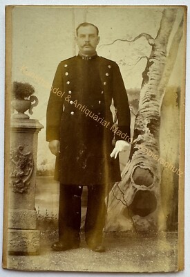 orig. KAB Kabinett Foto Fotografie Bild alt Mode um 1890 Wahlbach Herr Uniform
