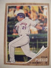 CESAR PUELLO RC RED SOX 2011 Topps Heritage Minors ST LUCIE baseball card ANGELS
