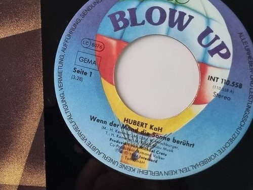 7" Single Hubert Kah - Wenn der Mond die Sonne berührt Vinyl Germany - Foto 3 di 5