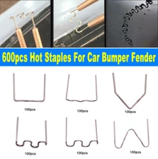 600Pcs 0.6/0.8mm Hot Staples for Car Plastic Bumper Fender Welding Wave Stapler