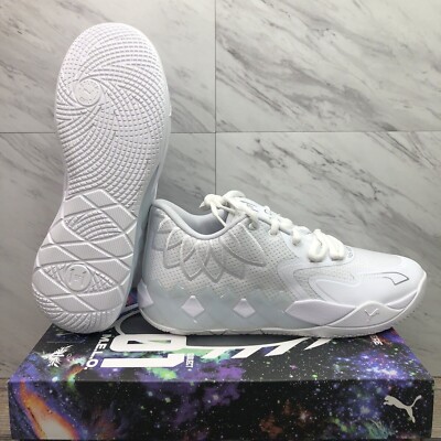 バスケットボール PUMA - PUMA MB.01 LO  PUMA WHITE Puma Lamelo Ball Mb.01 Lo Triple White Basketball Shoe