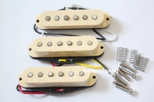 Artec Alnico 5 Single Coil Strat Pickup Set Cream Cover From Korea