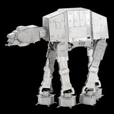 Star Wars 3D Metal Model AT-AT No Glue 360� View Good Quality Metal 14+ Years