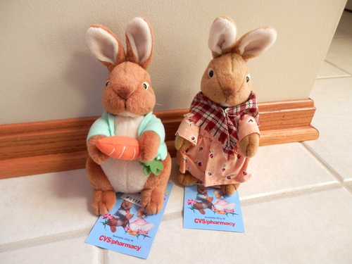 1998 CVS Stuffins Mrs & Peter Cottontail Easter Bunny Rabbit Stuffed ...