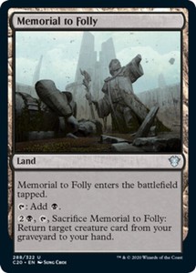 Memorial to Folly x4 - Commander 2020 - NM-Mint, English - Commander 2020
