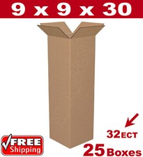 25 - 9x9x30 Cardboard Boxes Mailing Packing Shipping Box 32ECT Corrugated Carton