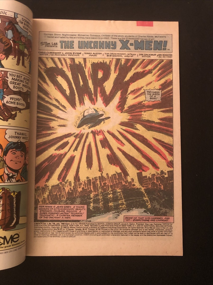 X-MEN 135 6.5 MARVEL 1980 NEWSSTAND DARK PHOENIX WY | eBay X-MEN 135 6.5 MARVEL 1980 NEWSSTAND DARK PHOENIX WY | eBay