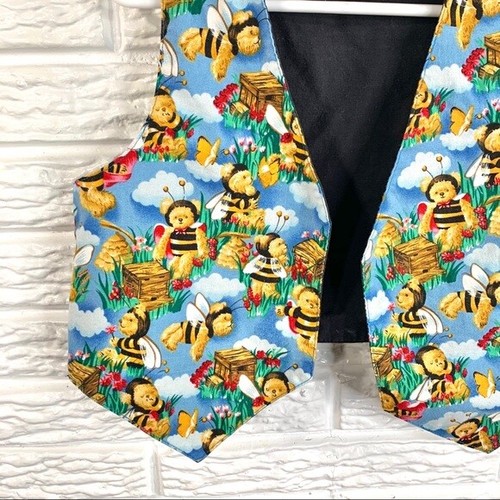 Chaleco vintage para niños osos de peluche vestidos de abejas talla 4T 5T - Imagen 2 de 4