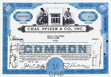 Chas. Pfizer & Co.Inc., 1957 die Pharma-Aktie (4 Shares New) - Merrill Lynch