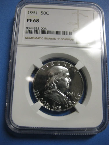 1961 Proof Franklin Half Dollar NGC PF 68  #22-008