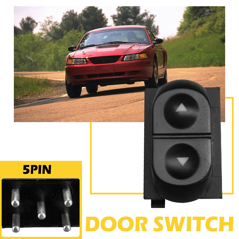 Single Button Power Window Switch New For Mustang 1994-04 Ford F4ZZ-14529-A 5Pin