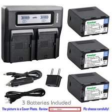 Kastar Battery LCD Dual Fast Charger for JVC SSL-JVC70 & JVC GY-HM620U Camcorder