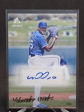 Yohander Mendez 2020 Panini Chronicles Luminance Autographs #LA-YM 77/99 Rangers
