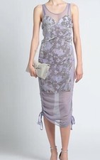 Andersson Bell Kira See Through Velvet Layered Dress Sz S