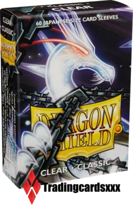 ♦Yu-Gi-Oh!♦ 60 Protèges Cartes/Sleeves SMALL Dragon Shield - Clear (Transparent)