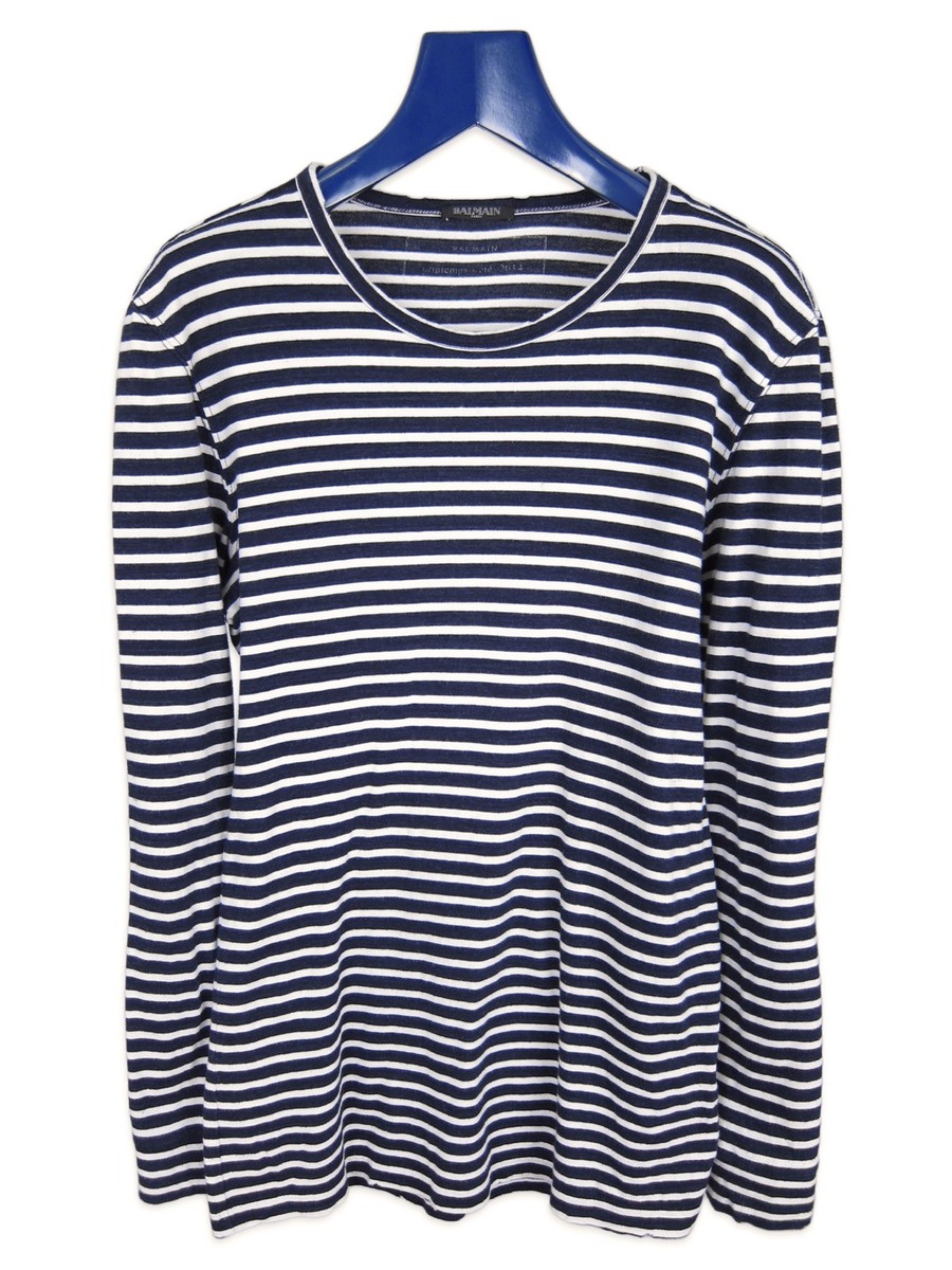 BALMAIN ストライプフードロンＴ BALMAIN ストライプフードロンT