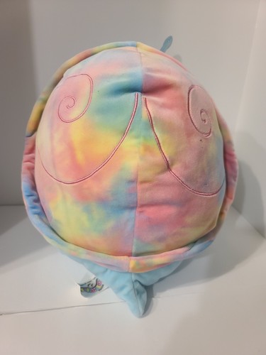 Squishables Sid The Snail 11" rainbow tie dye plush lovey Stuffed Bug kelly toy - Picture 2 of 3