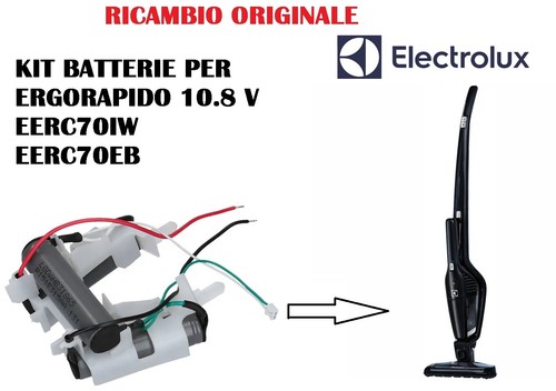 KIT BATTERIE ORIGINALI ASPIRAPOLVERE ERGORAPIDO ELECTROLUX EERC70EB, 10.8V  | eBay