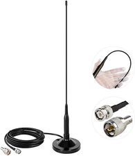 BNC Soft Whip Police Scanner Antenna &PL-259 Adapter For Uniden Bearcat Whistler