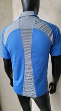 Nike Mens Sphere React Golf Rugby Short Sleeve Polo Shirt Blue Gray Size Medium