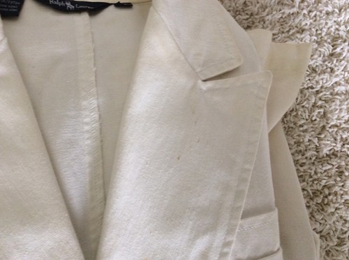Polo Ralph Lauren RL Double Breasted Denin White Jacket Military Blazer M Medium - Picture 7 of 7