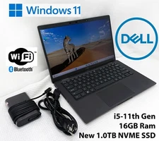 Dell Latitude 7420 14" Laptop i5-11th Gen-16GB Ram-NEW 1TB NVME SSD, Win 11 Pro