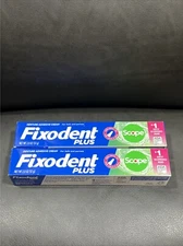 Fixodent Plus Scope Denture Adhesive Cream 2.Oz 2 Pack