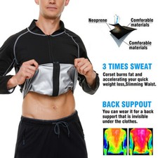 Men's Neoprene Sweat Shirt Redu Fat Body Shaper Sauna Vest for GYM Training Top