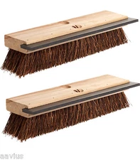 Magnolia 112-S Brush 12-Inch Palmyra Deck Siding Scrub Brush with Squeegee 2 PK