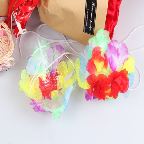 Women Hawaiian Bra Colorful Floral Big Bra Halter Neck Party Performance Costume - Picture 4 of 11