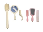 2 VTG Barbie Mirror Brush Comb Sets Lot Pink Ivory White Bath