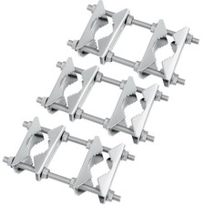 Double Antenna Mast Clamp - Heavy Duty Galvanized Iron Mount for Secure Pole-...